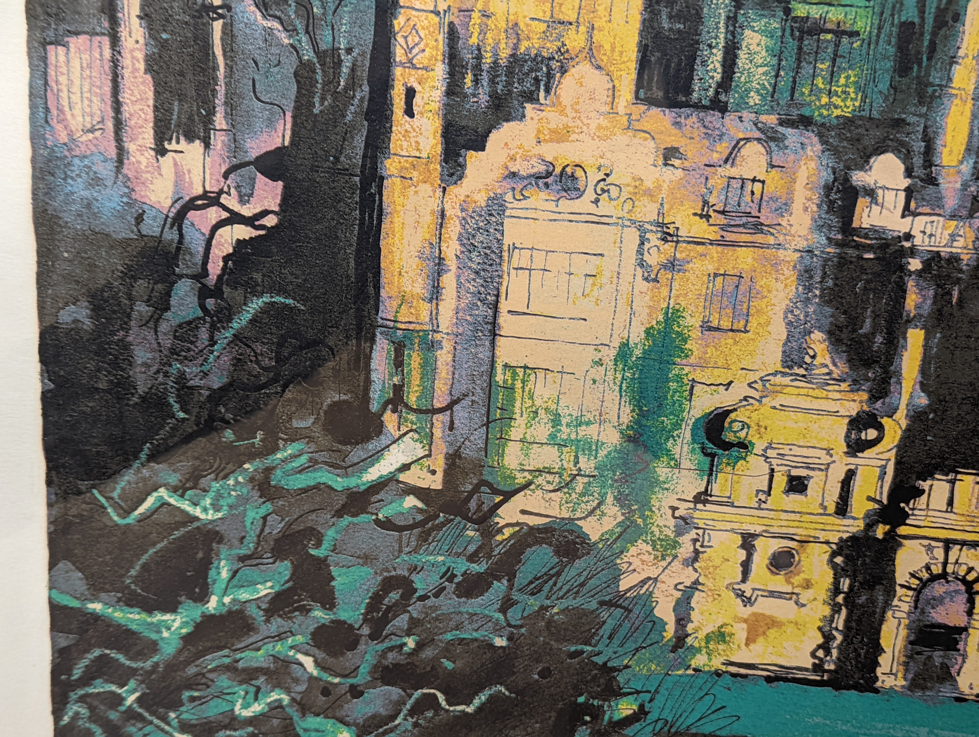 John Piper (1903-1992), screenprint, 'Harlaxton Manor' 1977, signed in pencil, 8/100, 57 x 78cm